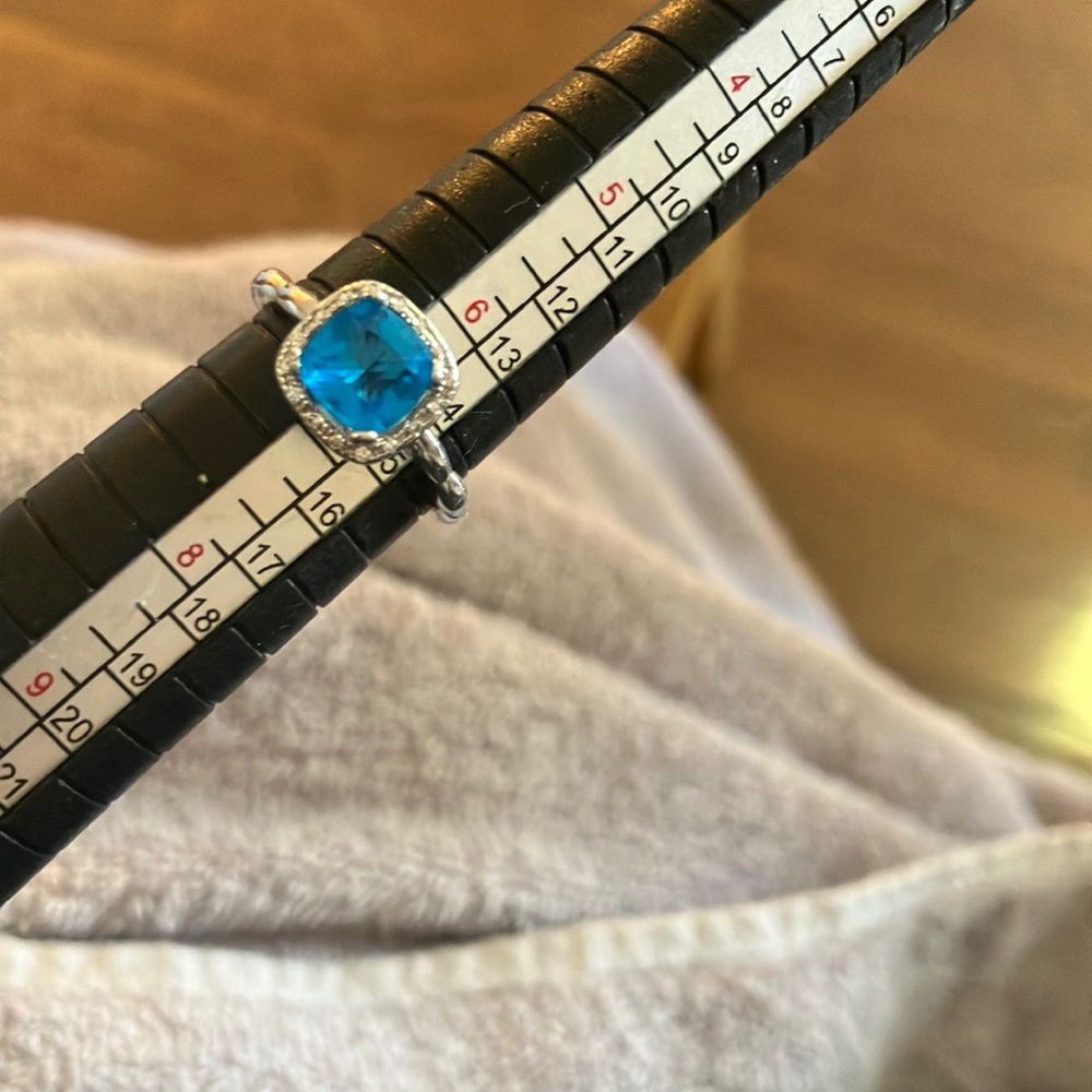 Elegant Blue Silver Ring